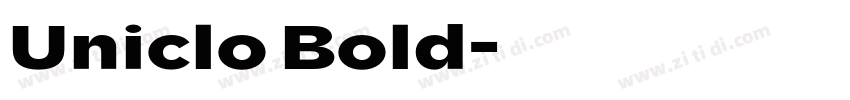 Uniclo Bold字体转换